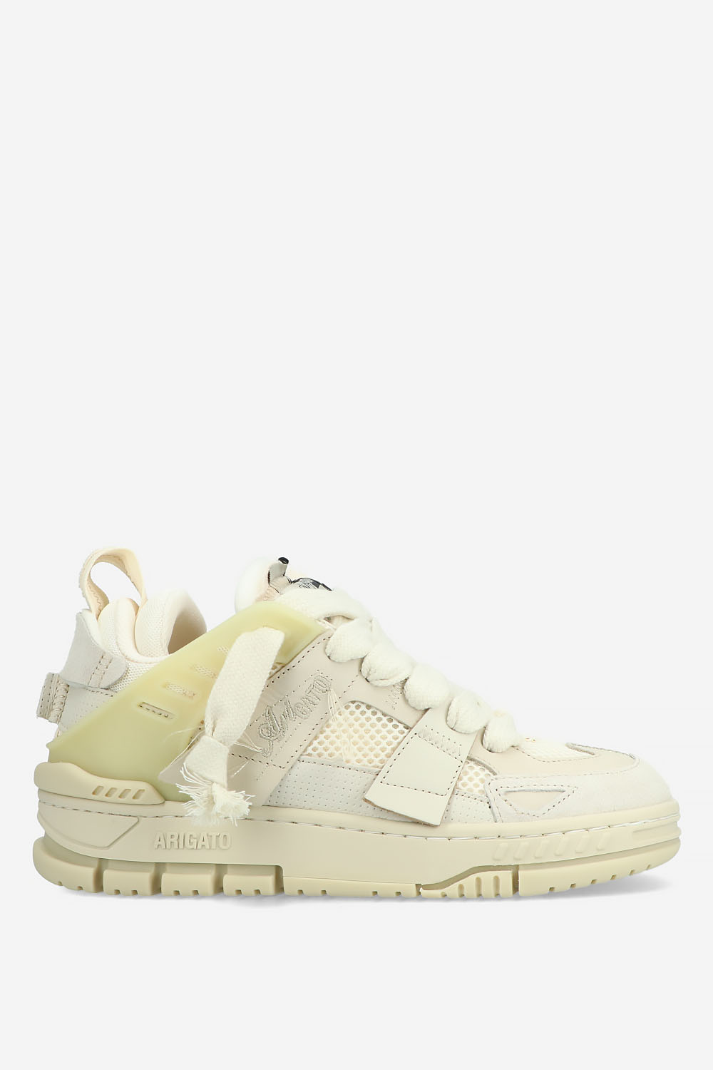 Area patchwork leather sneakers