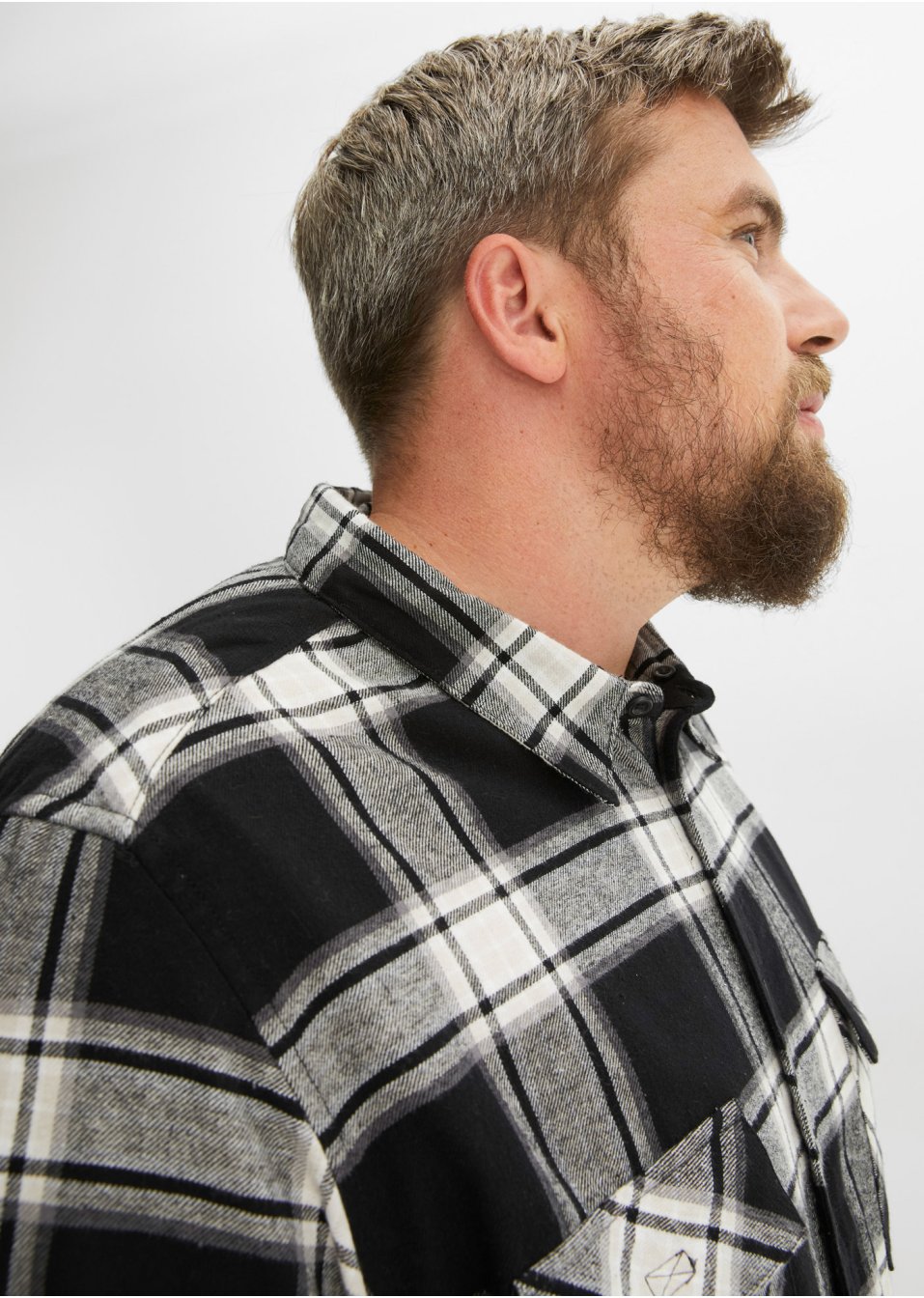 Chemise manches longues en flanelle avec capuche amovible