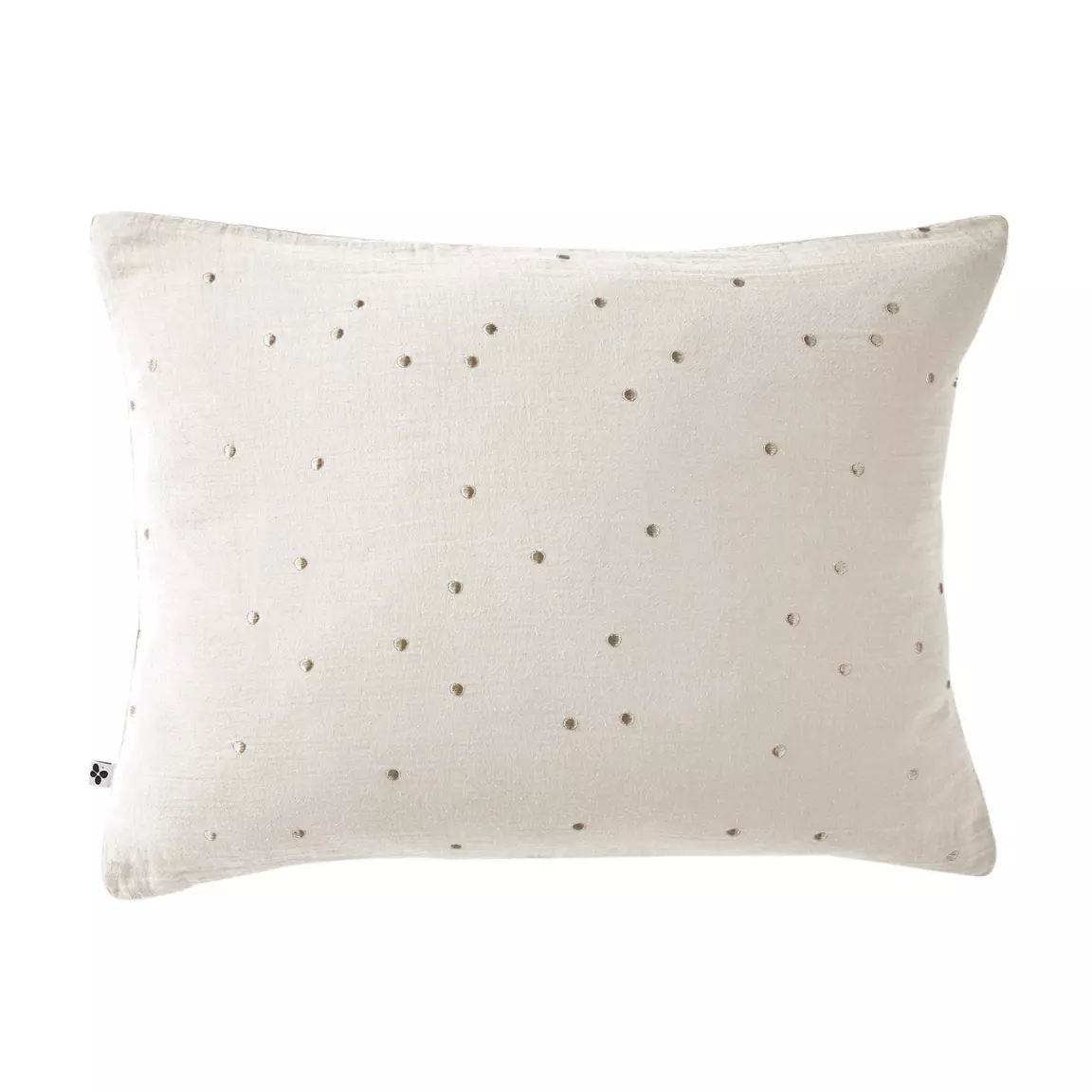 Taie d'oreiller rectangulaire gaze de coton (50 x 70 cm) Gaïa Chic Beige pampa