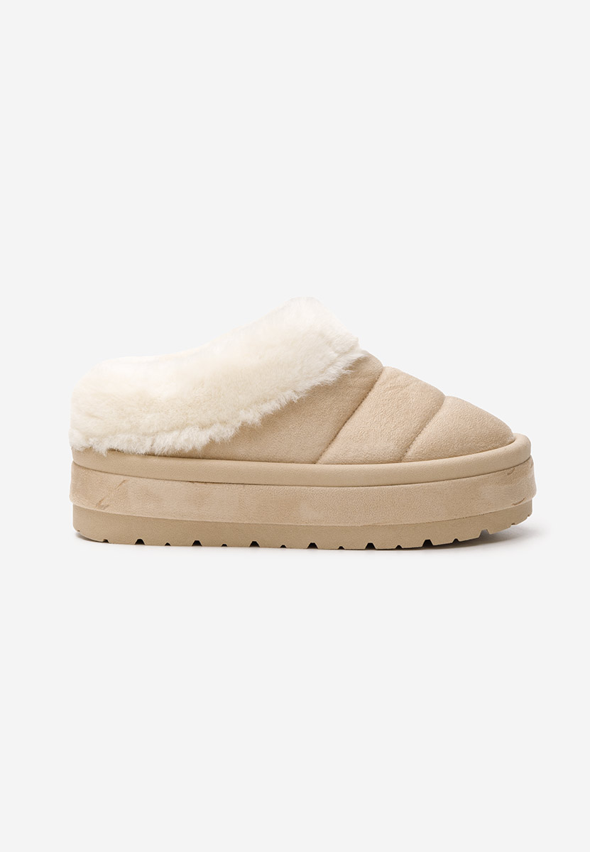 Mules à plateforme beige Dierra V2