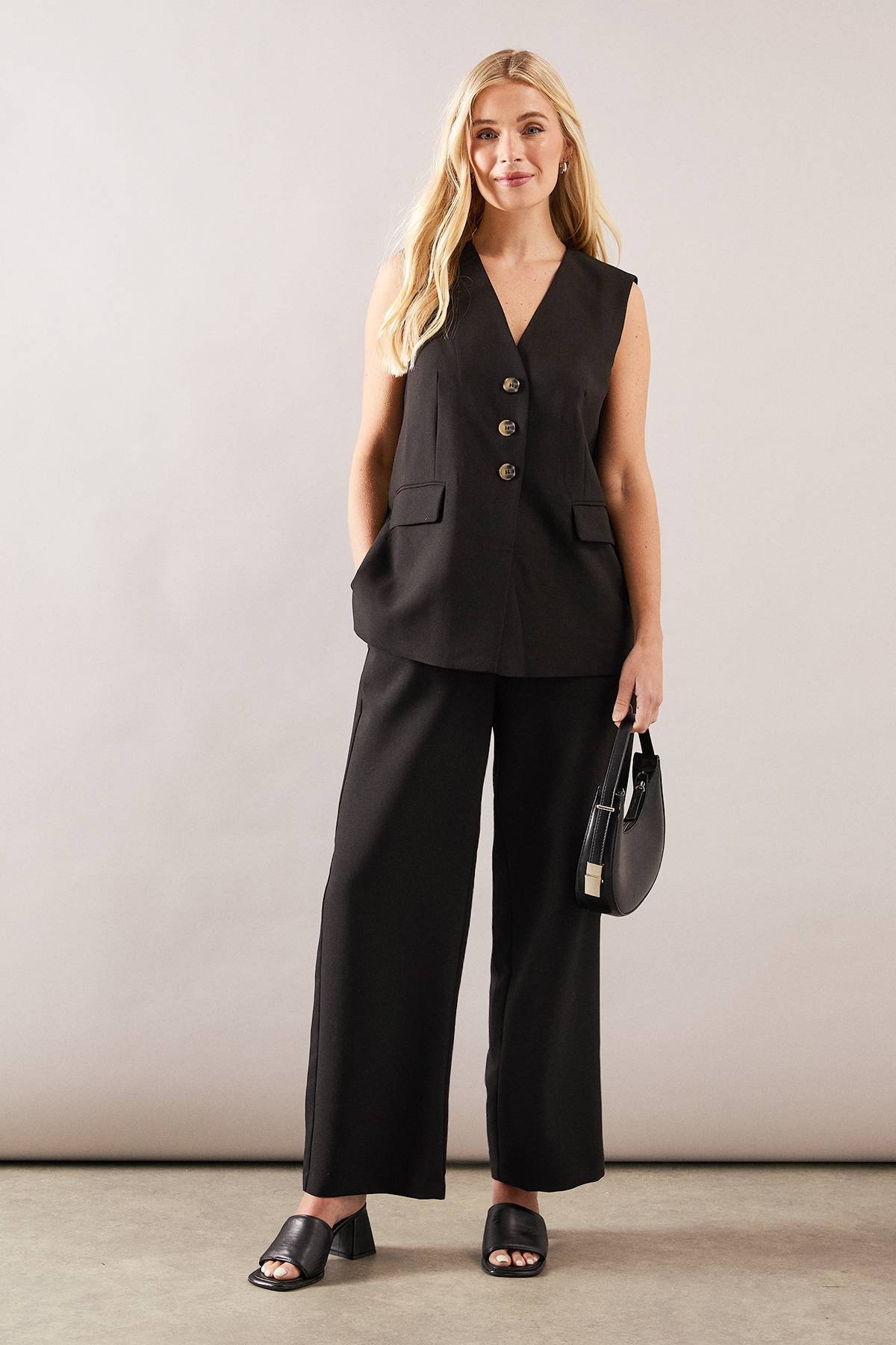 Wallis Gilet Petite à Trois Boutons
