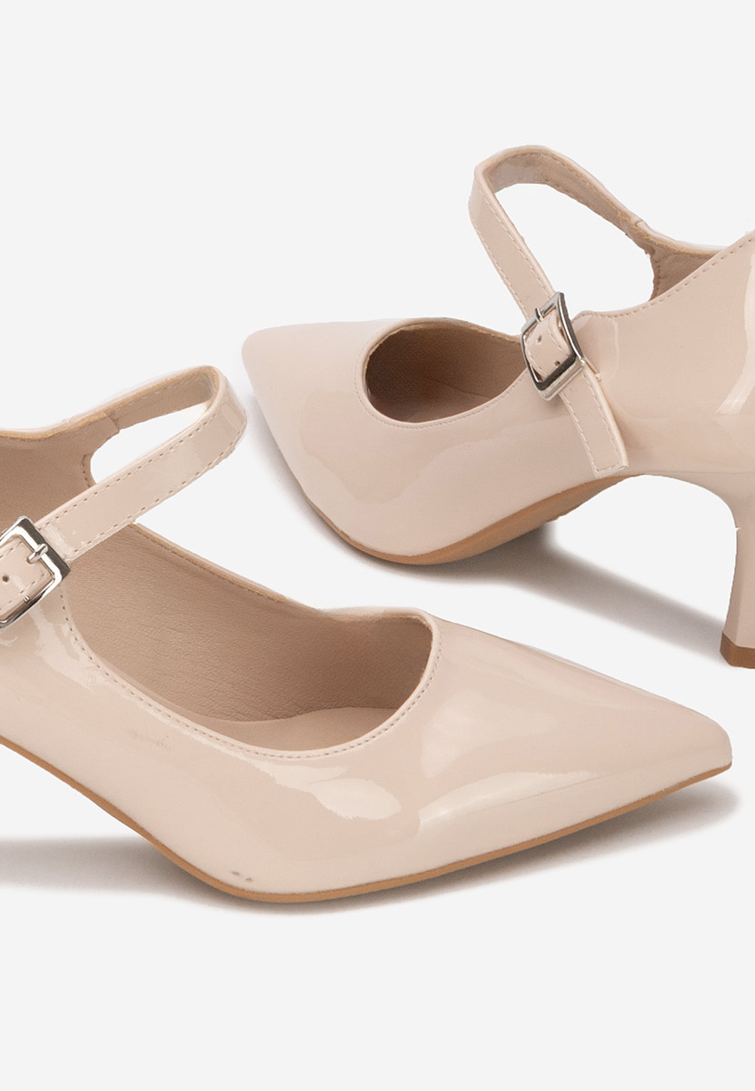 Chaussures à talon fin beige Rosilla