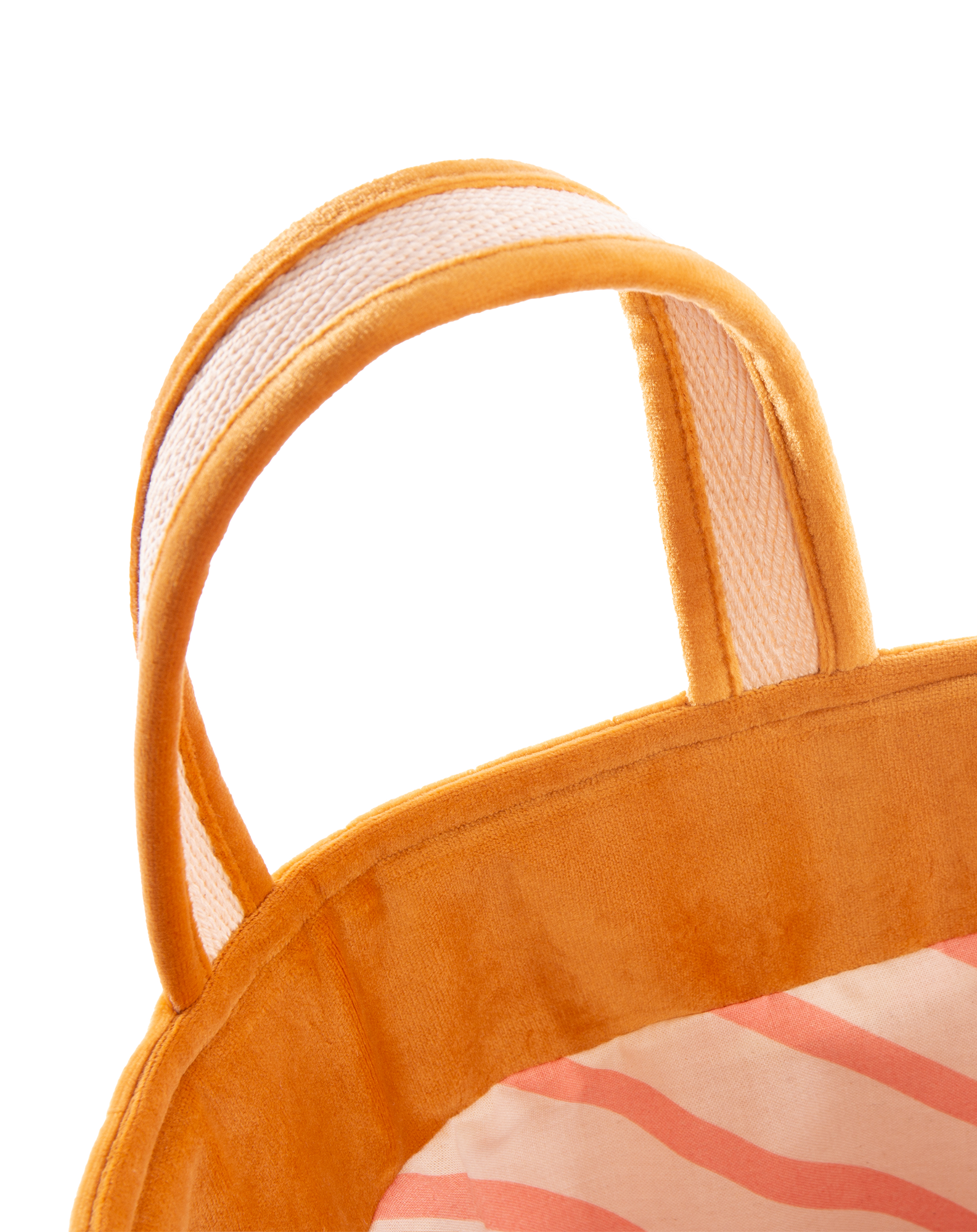 Grand panier de rangement eco-velvet | Jaune