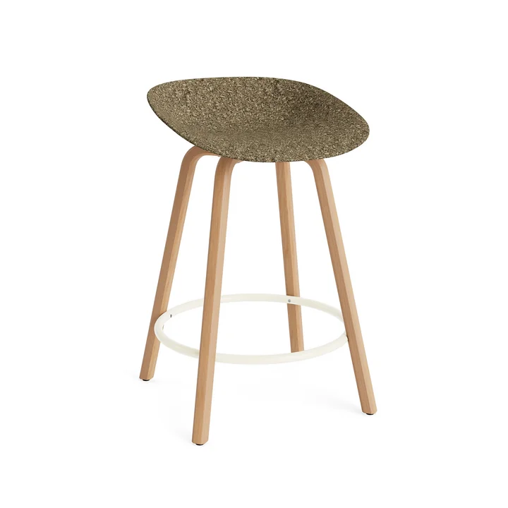 Normann Copenhagen - Mat Barhocker 65 cm, seaweed / cream