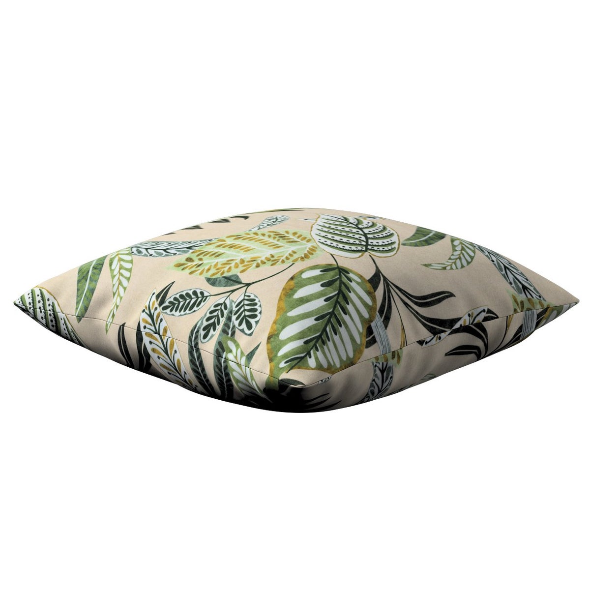 Kussenhoes Tropical Island, groen en beige, 43x43cm