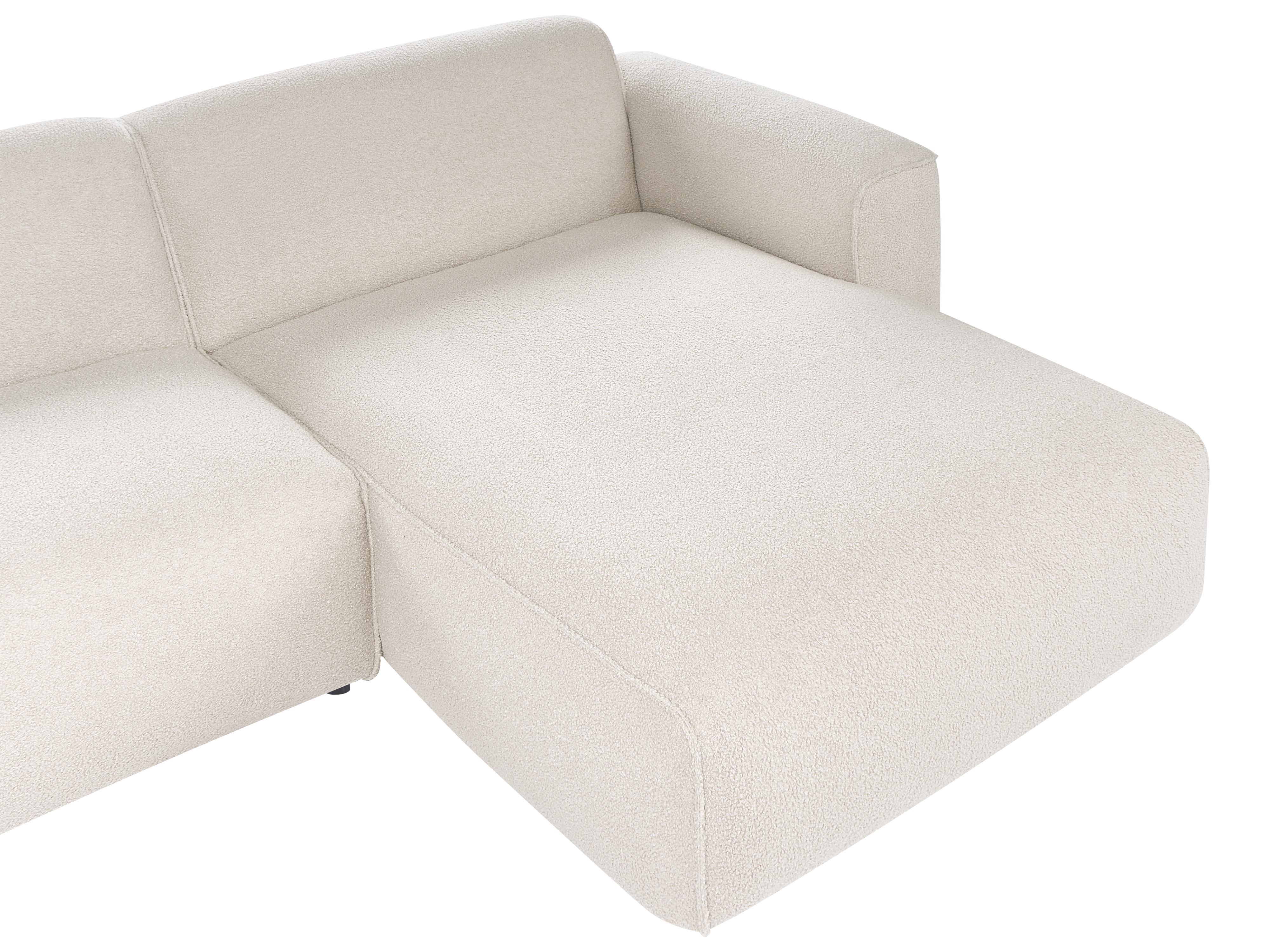 Hoekbank 3-zits FAABORG Bouclé Beige linkszijdig