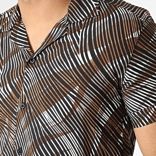 Chemise Manches Courtes Marron
