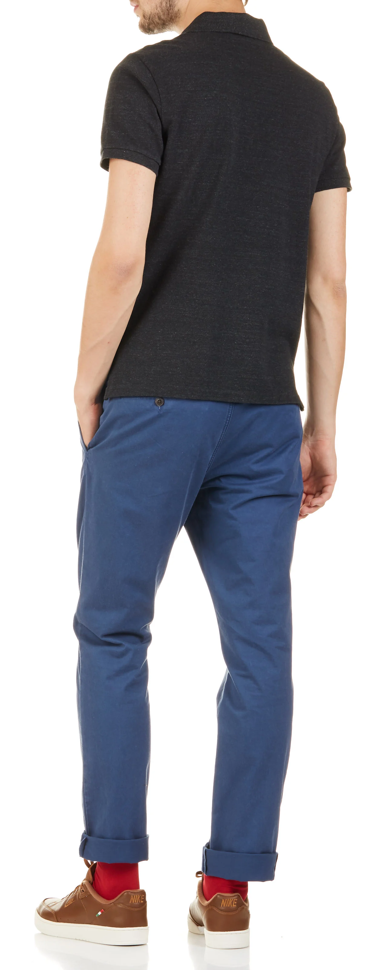 Polo slim-fit en coton | Noir