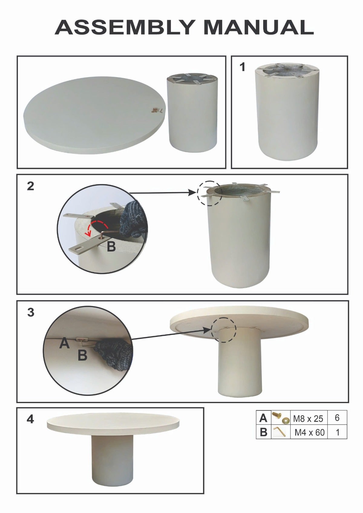 Giga Meubel - Tuintafel Rond 150cm - Beige Eco Composiet - Eden