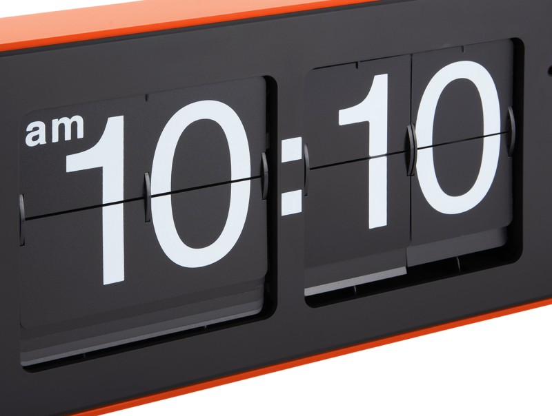 Wall Clock Wide Flip KA5999OR Orange