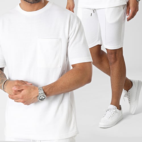 Ensemble Tee Shirt Et Short Jogging Empire Blanc