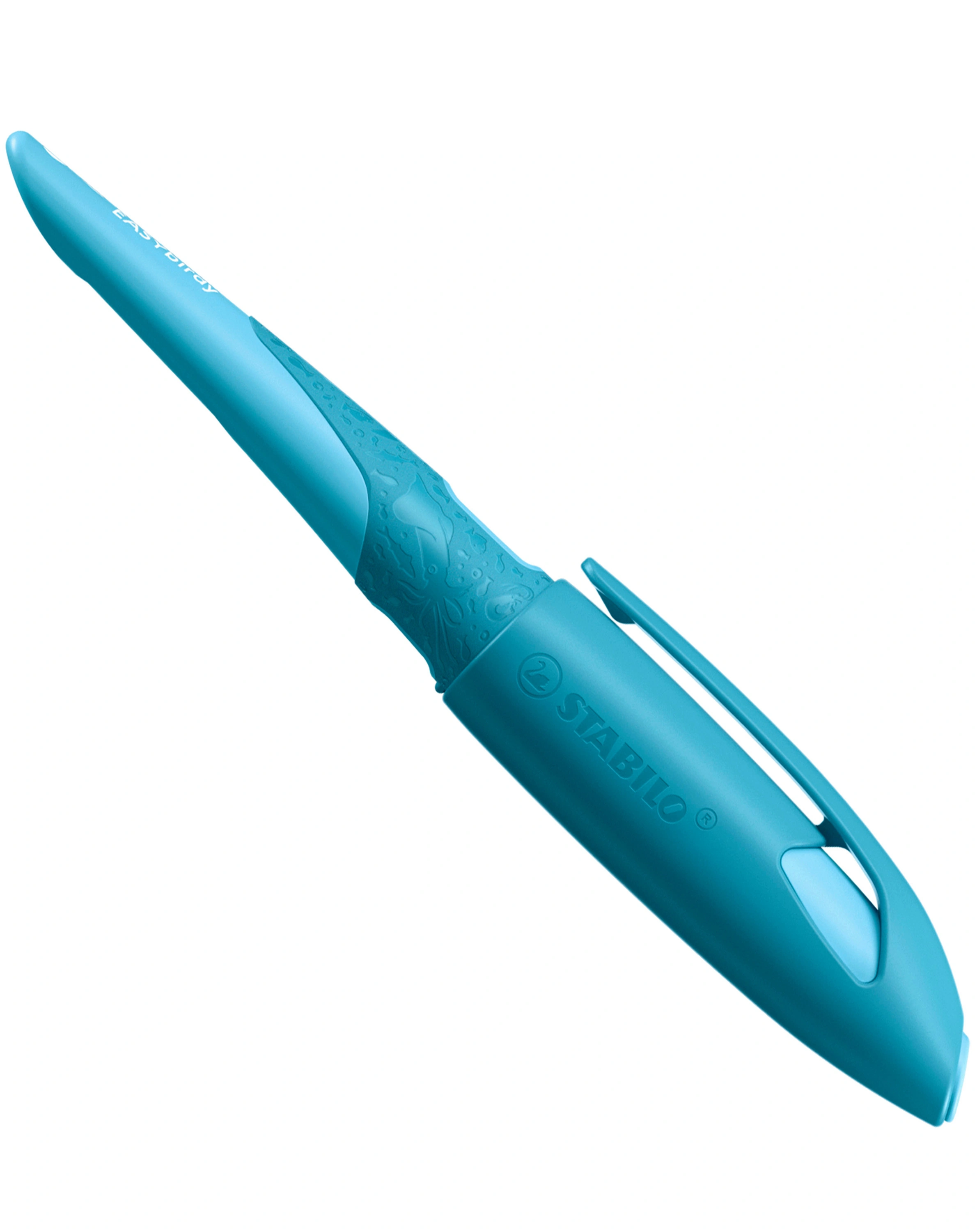 Schulfüller STABILO® EASYbirdy 3D Wildlife S.E. für Linkshänder in blau