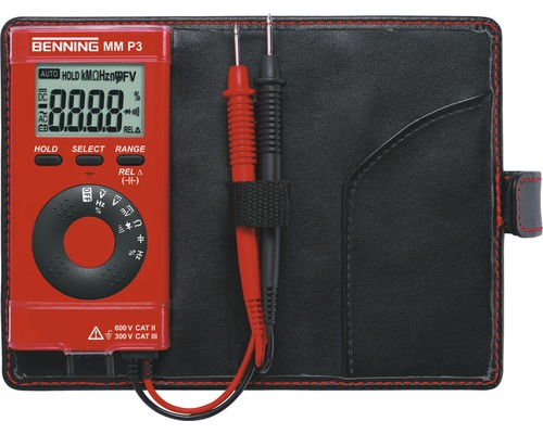 Benning MM P3 digitale multimeter voor spanning, weerstand (mF) en MHz (044084).