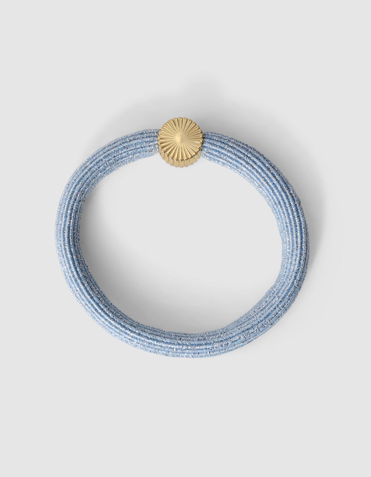 Charm Lurex Haarelastiek Lichtblauw