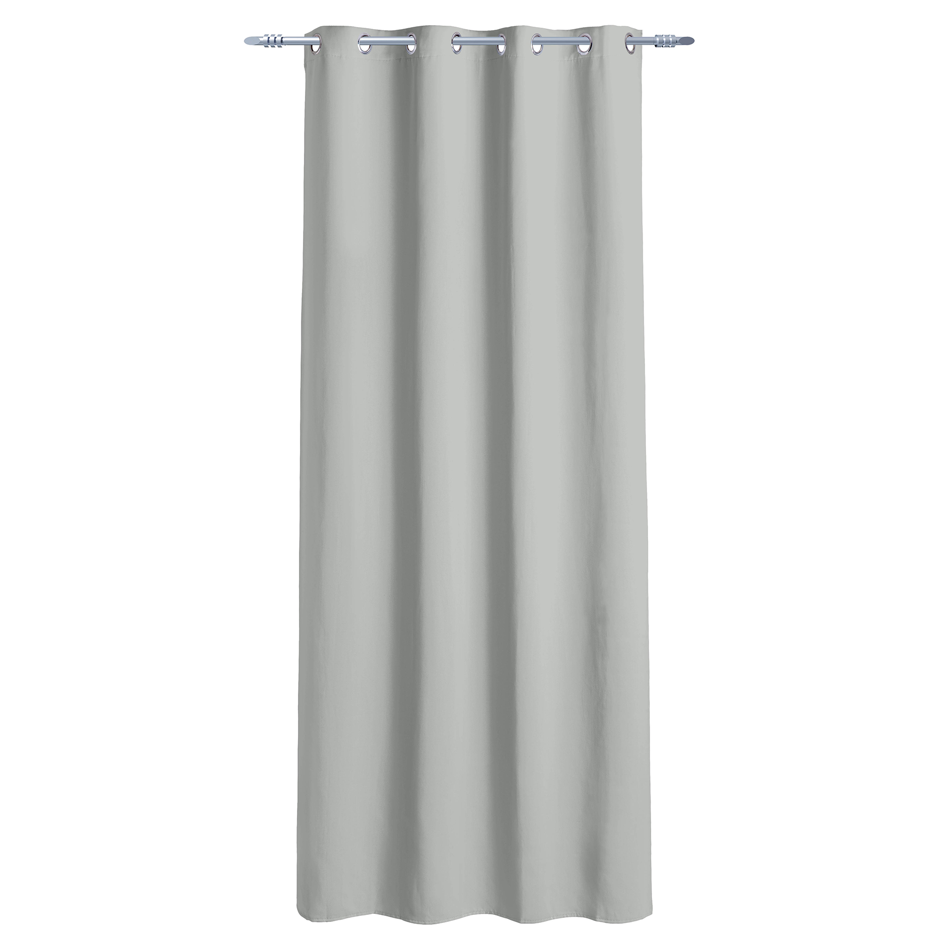 Ösenvorhang - silber - 135x245 cm