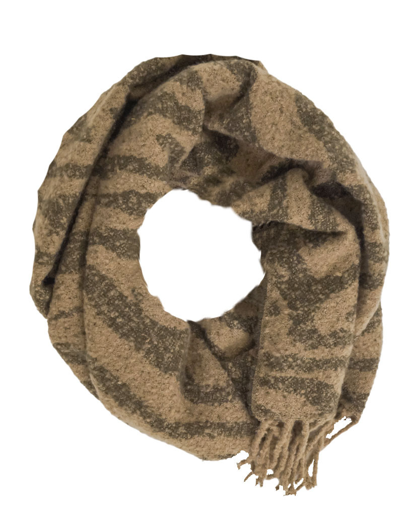 PIECES ECHARPE PYRON PRINT SILVER MINK
