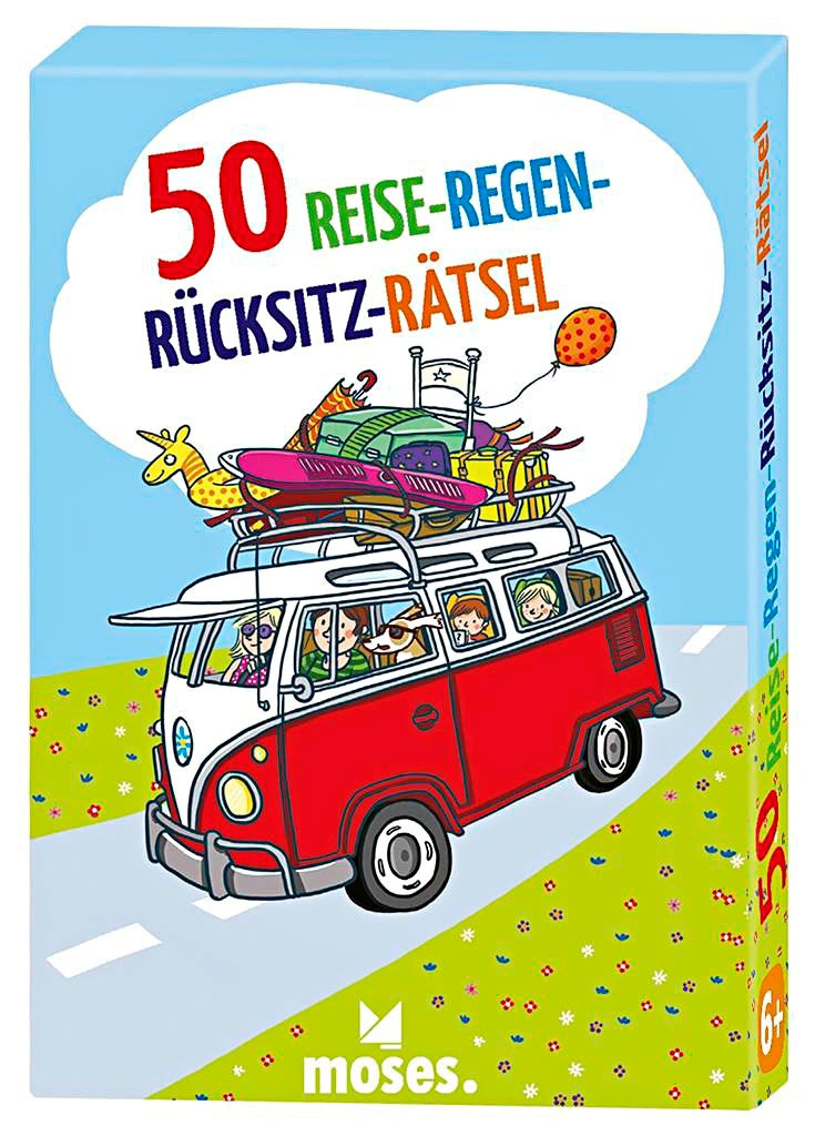Kartenset 50 REISE-REGEN-RÜCKSITZ-RÄTSEL in bunt