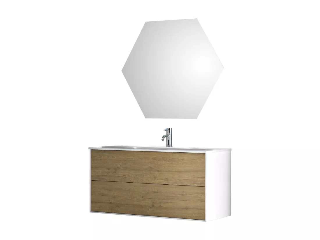 Ensemble de salle de bain 3 pièces IGEA chêne miel