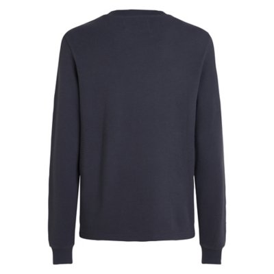 Tee-shirt à manches longues homme Woven Label Waffle CALVIN KLEIN