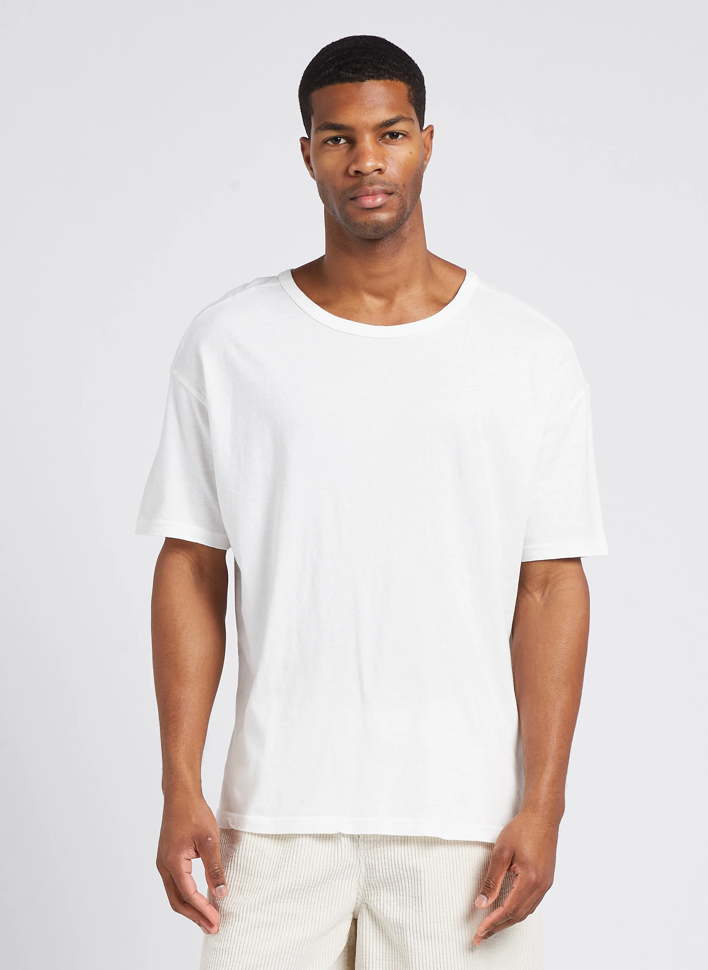 GAMIPY - Tee-shirt manches courtes chiné en coton | Blanc