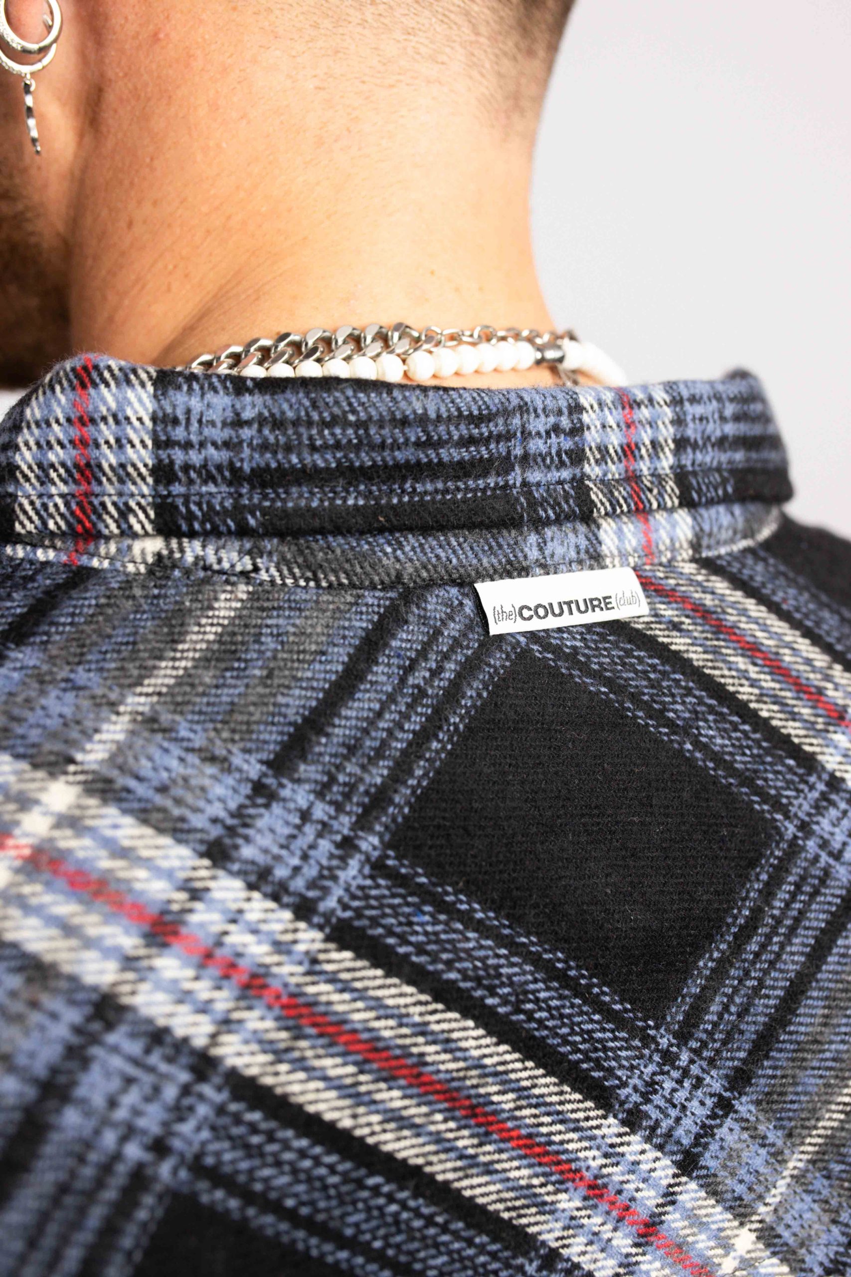 Couture Club Check Shirt Heren Blauw