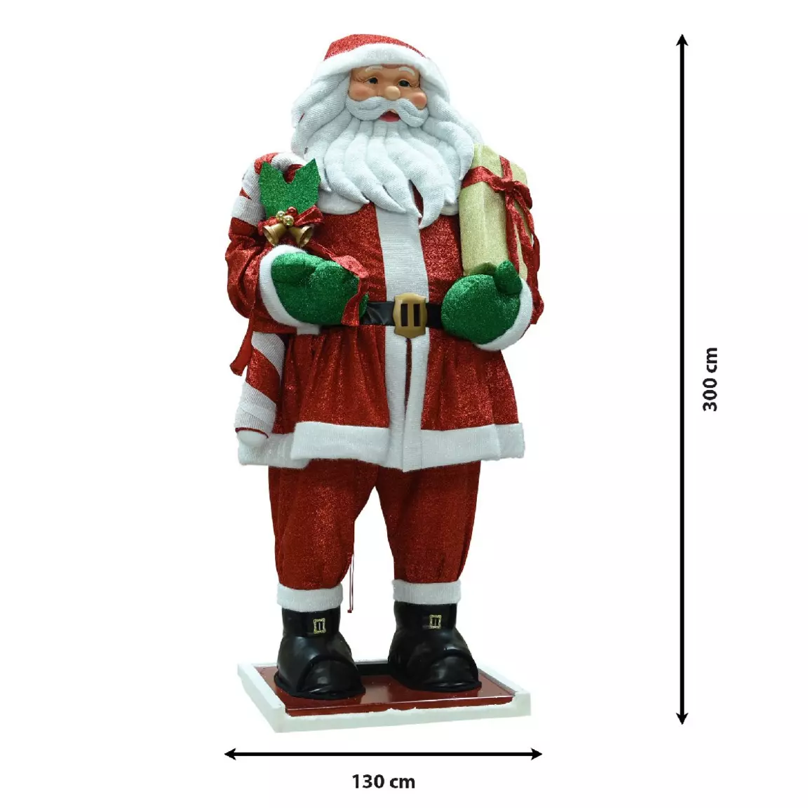 Père Noël traditionnel Géant (H300 cm) Ulrik