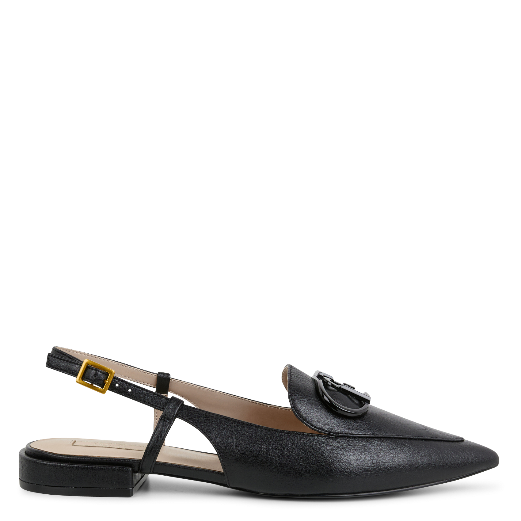 VIOLA 14 - Ballerines slingback en cuir | Noir