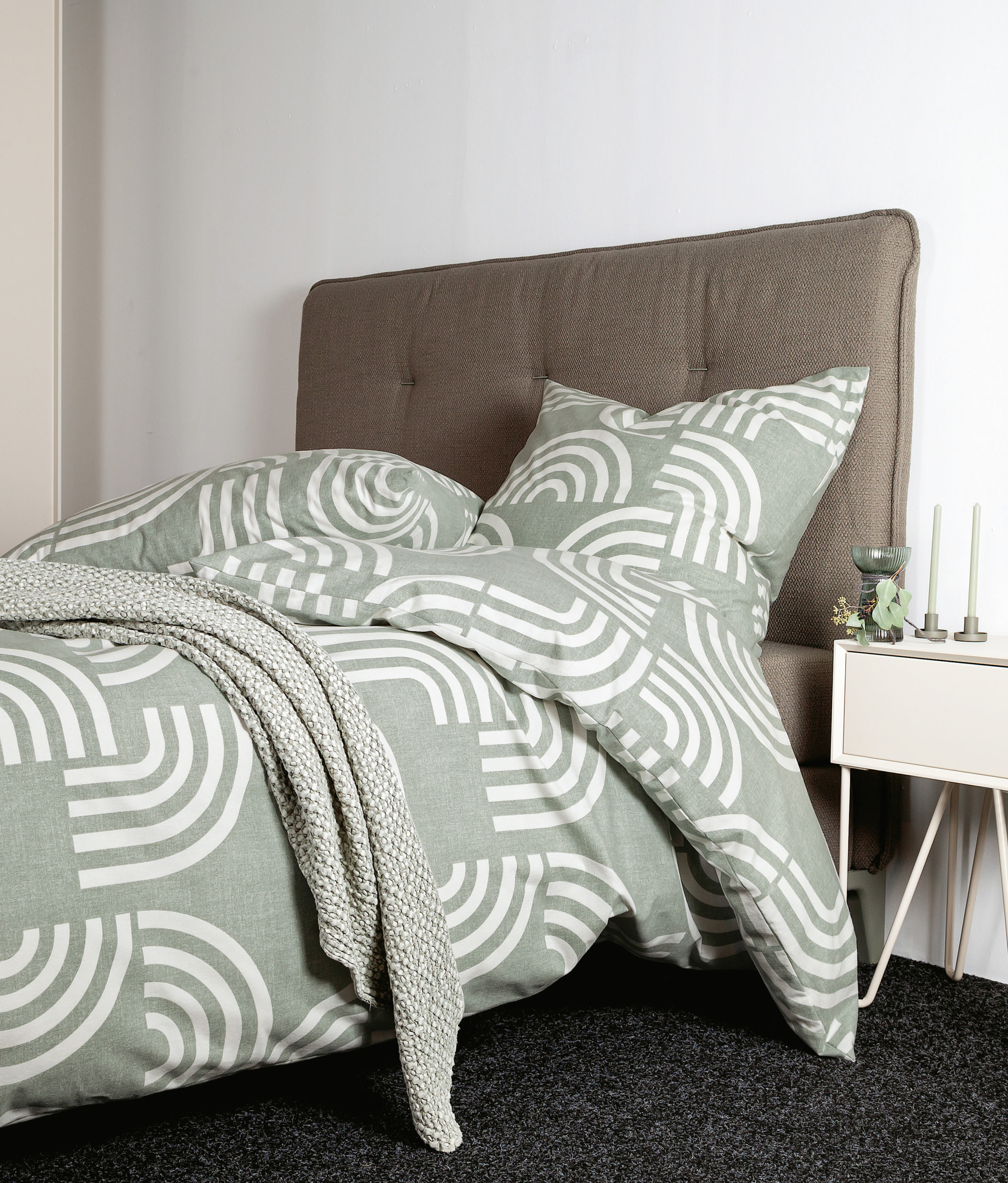 Bettwäsche DAVOS Biber 155x220 cm, mit 1 Kissen