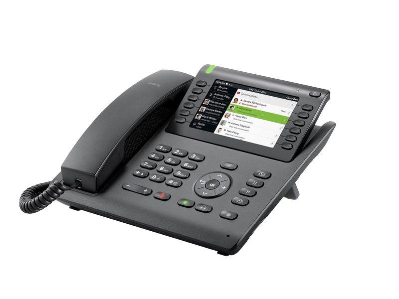 MITEL Tischtelefon CP700 Schwarz PoE-fähiges VoIP-Tischtelefon