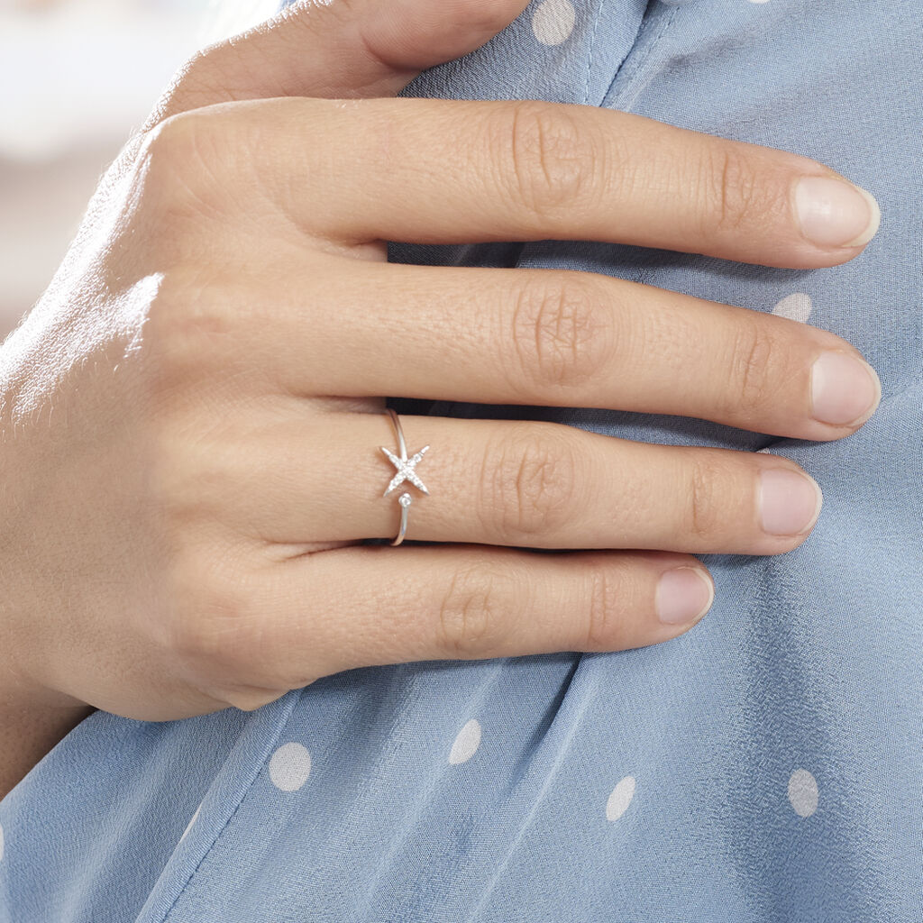 Bague Pluton Argent Blanc Oxyde De Zirconium