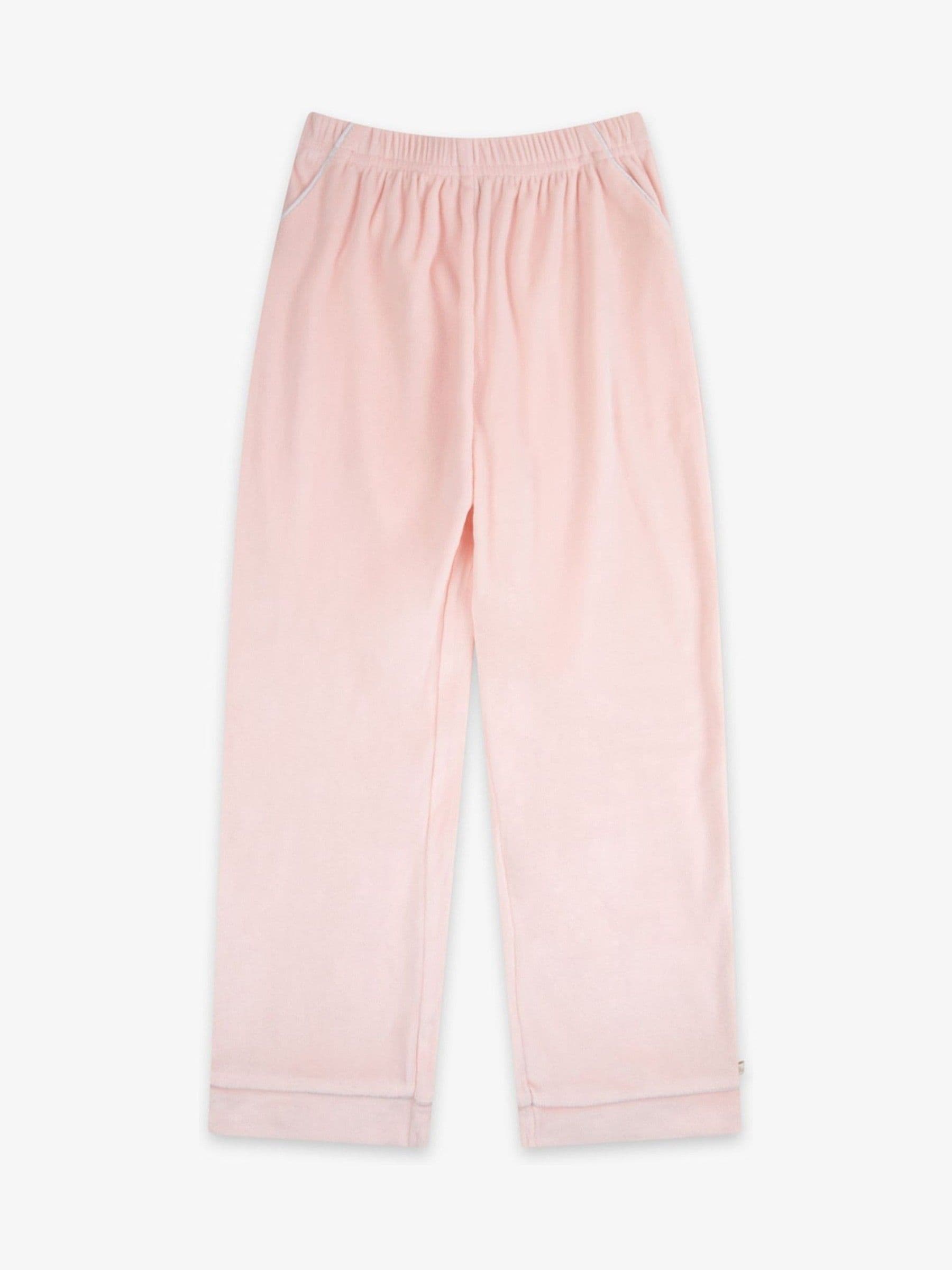 Roze - The Little Tailor Luxe kerstpyjama voor kinderen van zacht aanvoelend velours