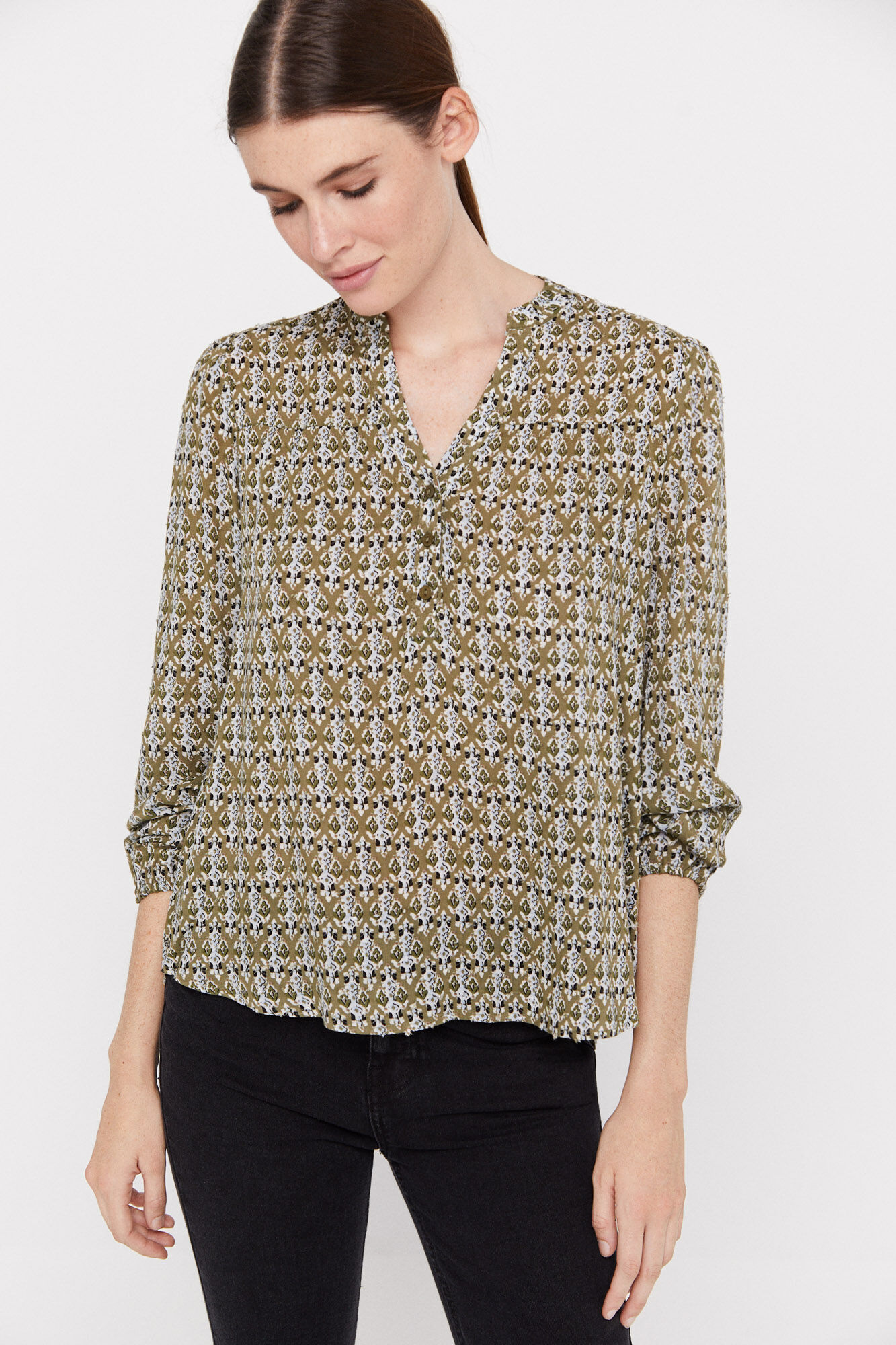 Blusa com estampa Plumetti - Estampa verde