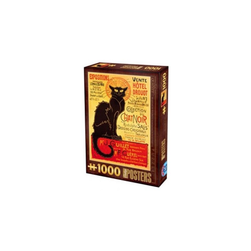 Puzzle 1000 Chat noir Vintage