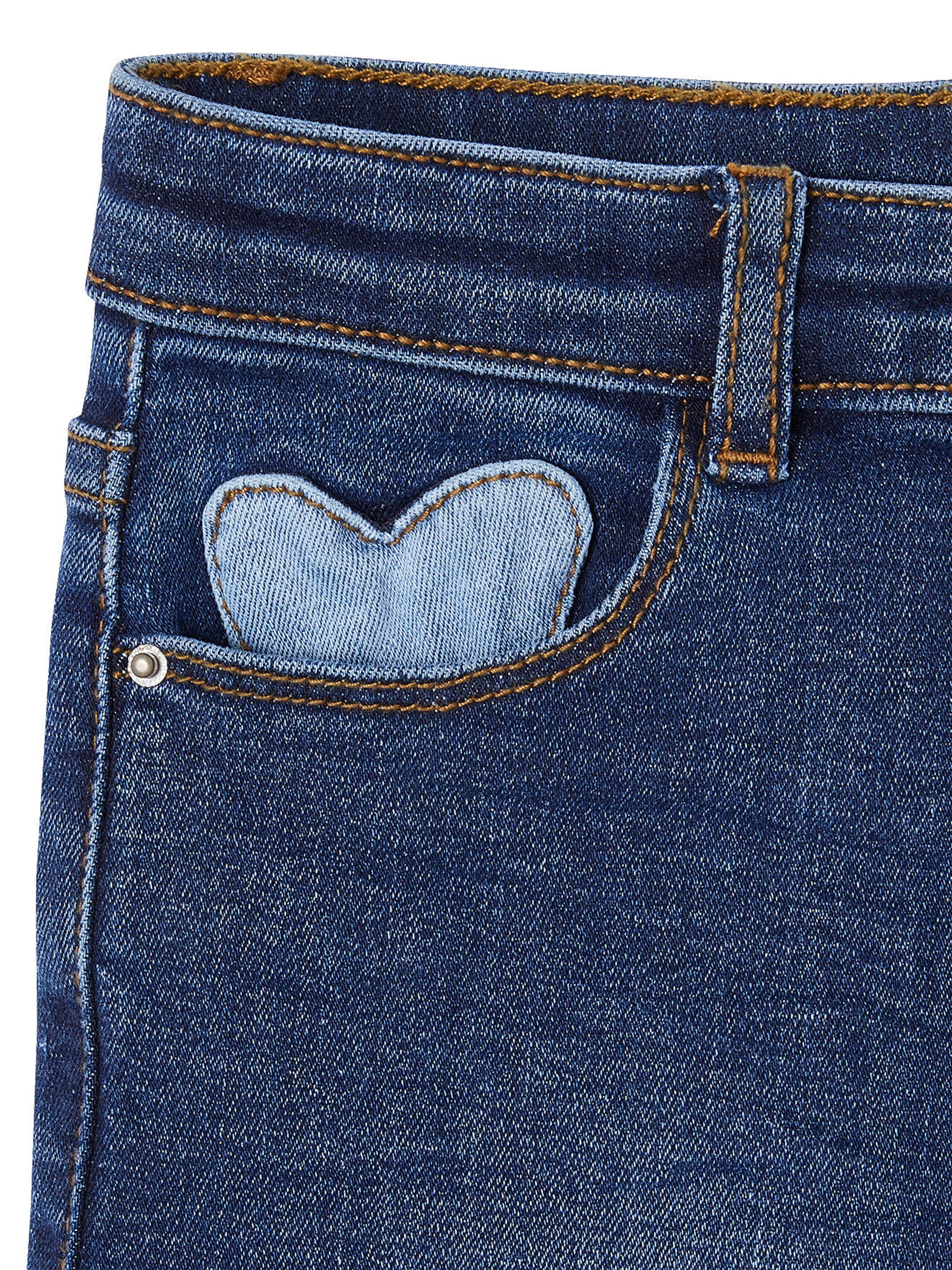 Vertbaudet Mädchen Slim-Jeans, Hüftweite REGULAR dunkel blau