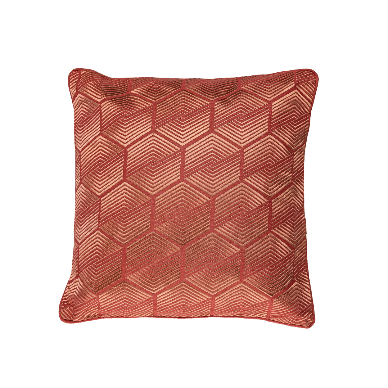 Kussen Art Deco linnen mineralred