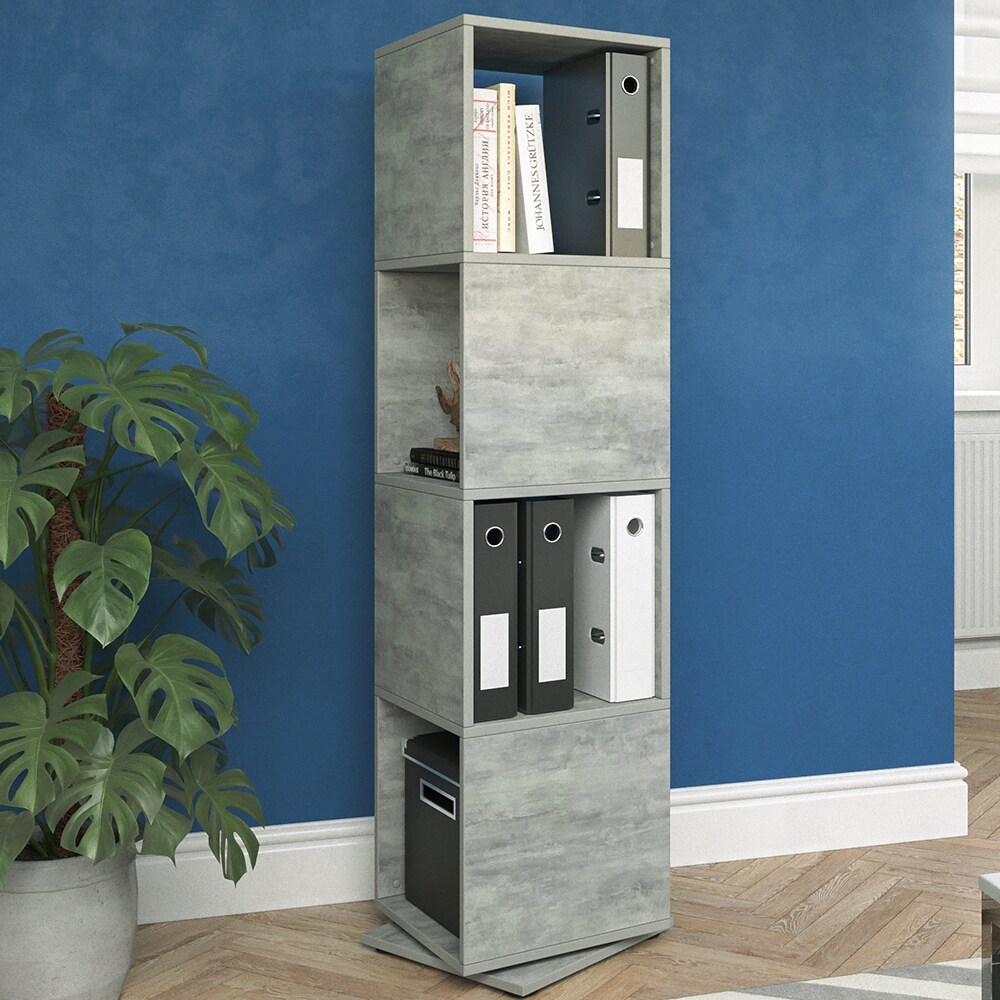 Vicco Drehregal XXL Regal Ordnerregal Büroregal Standregal Akten Schrank Beton