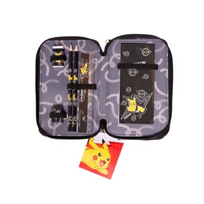 Pokémon  Neonfarget Dobbeltpennal, Svart