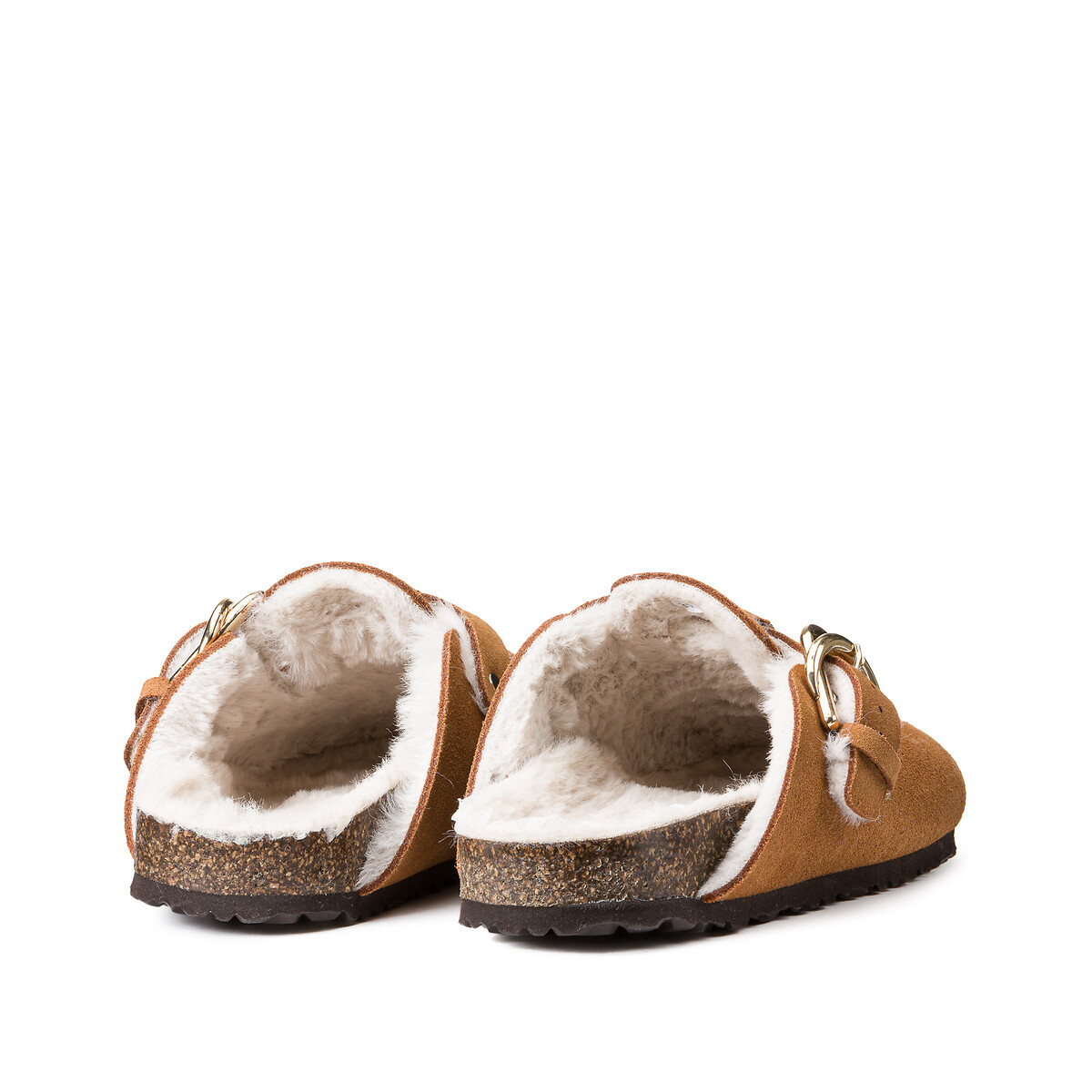 COLEÇÃO LA REDOUTE<br>Tamancos mules forrados em camurça