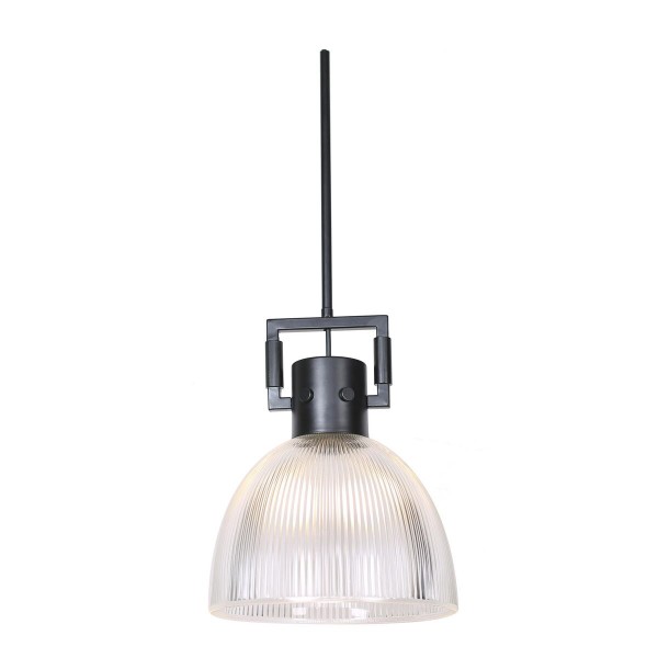Suspension verre argenté noir métal argent (25.4 x 25.4 x 35.5 cm) (2 unités)
