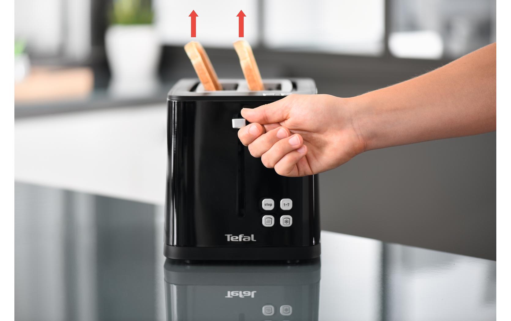 Toaster Smart'n Light SchwarzModerner 2-Scheiben-Toaster mit Digitaldisplay