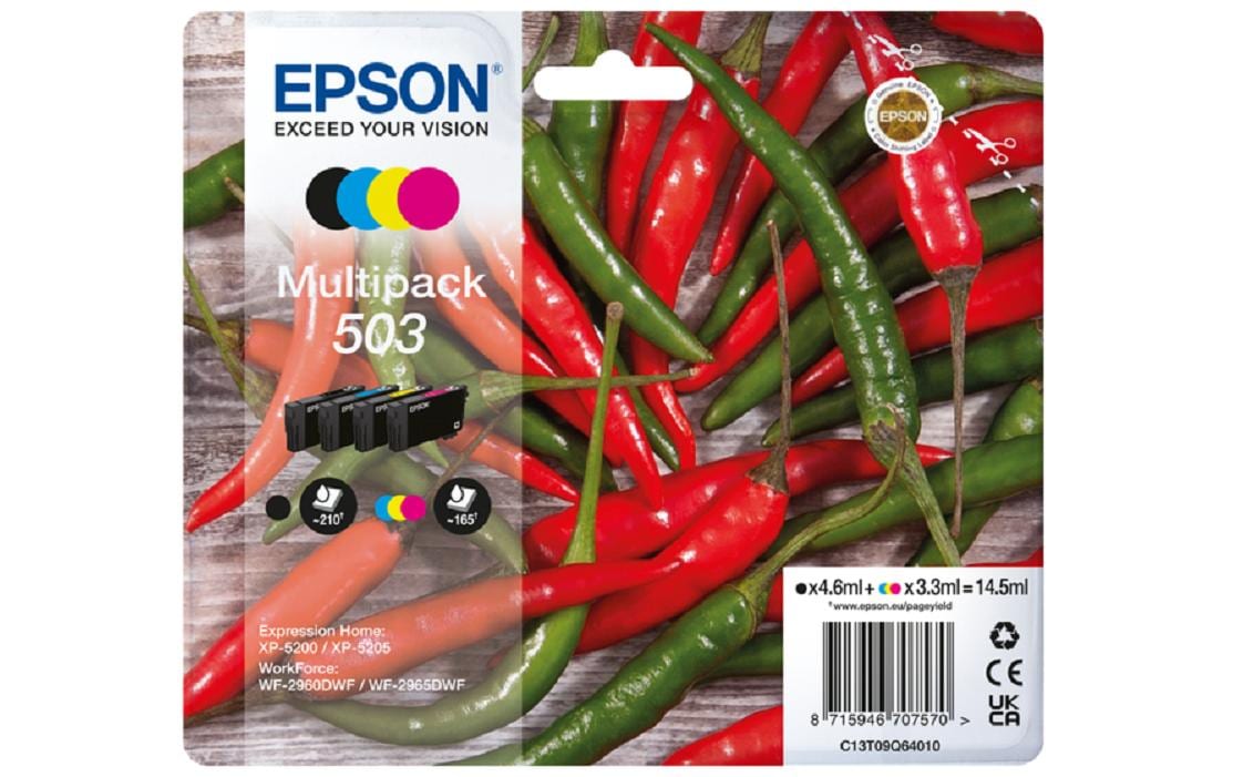 Tinte Multipack 503 Black/Cyan/Magenta/YellowTinte, Schwarz, Cyan, Magenta, Gelb