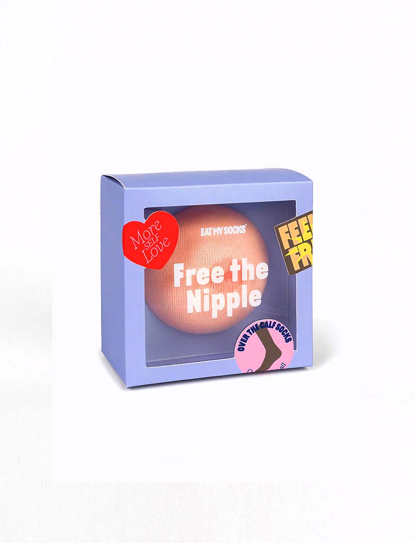 Free The Nipple White Socks