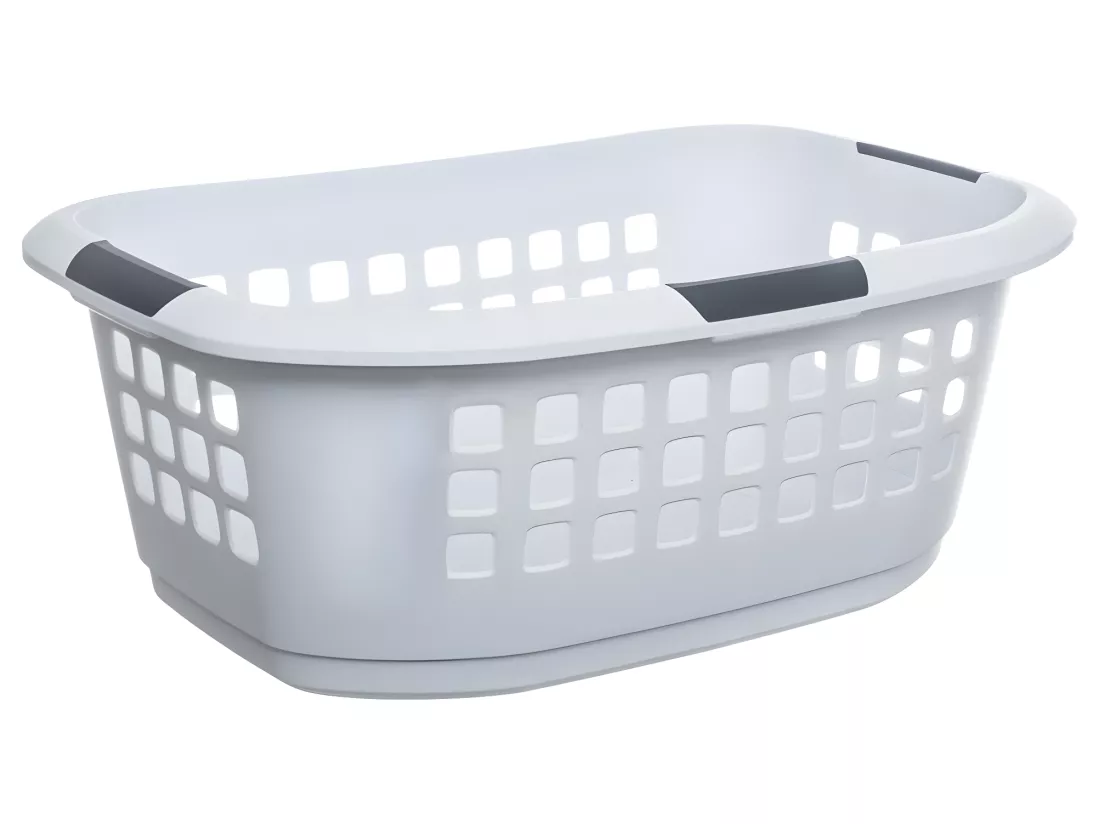 Panier à linge 51L Blanc 3 poignées L 67.5 x P 45.5 x H 27 cm
