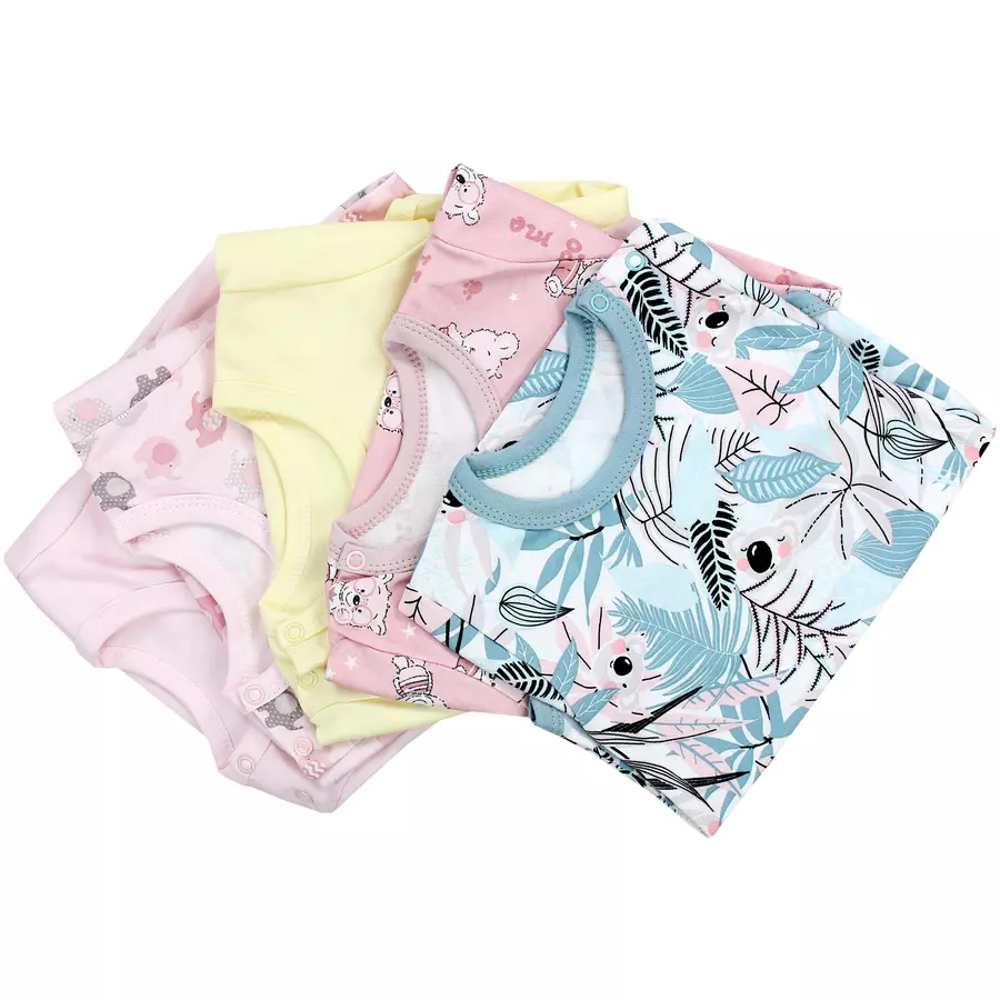 TupTam Mädchen Baby Body Kurzarm 5er Pack rosagelb