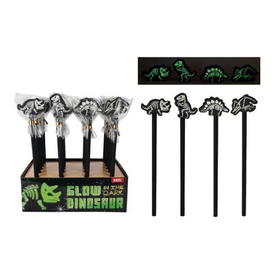Oberthur Dino - Crayon embout gomme phosphorescent