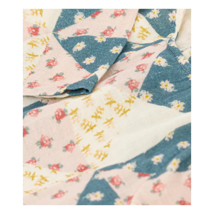 Petit Bateau Blouse Gaze de Coton Façon Patchwork Bébé | Ecru