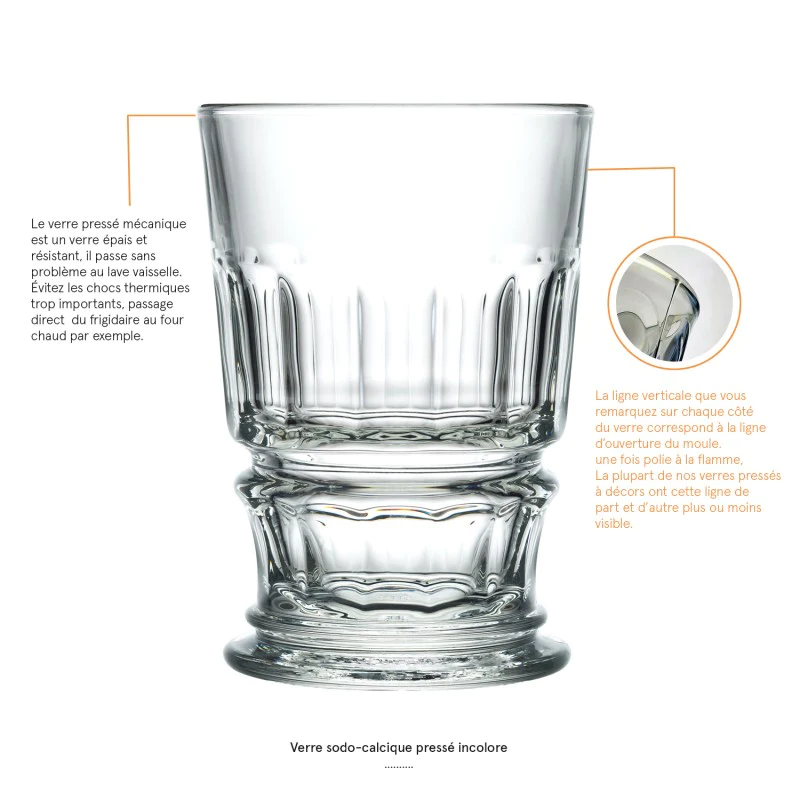 Lot de 4 verres à cocktail, CLUB La Rochère