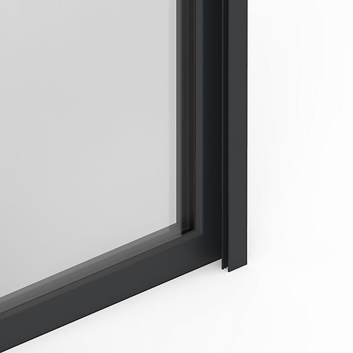 Fenêtre alu 1 vantail oscillo-battant + volet roulant électrique GoodHome gris - l.60 x h.115 cm, tirant gauche