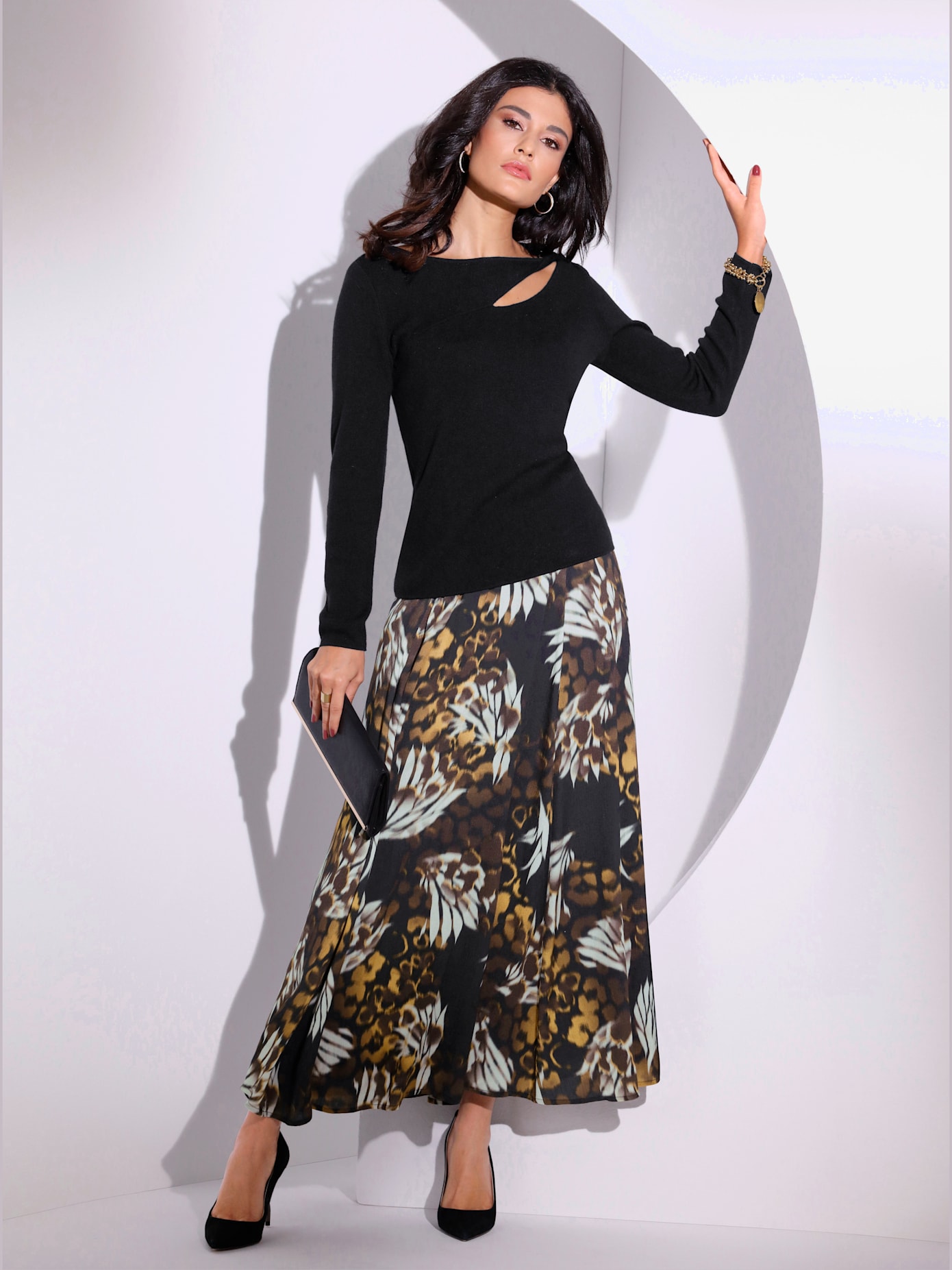 Pull à manches longues 12% soie