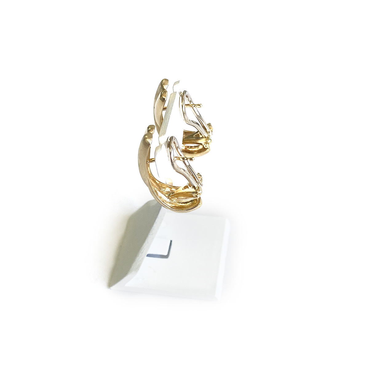 Boucles d'oreilles clips d'occasion or 750 jaune